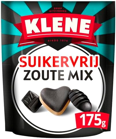 Klene Suikervrij Zoute Mix I Semisoft Sugarfree Salty Licorice Candy Mix I 175g 6.1 ounce