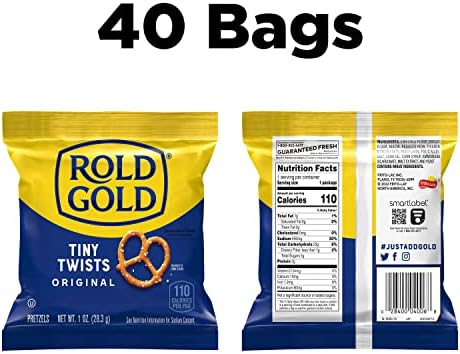Rold Gold Tiny Twists Pretzels, 1 Ounce (Pack of 40)