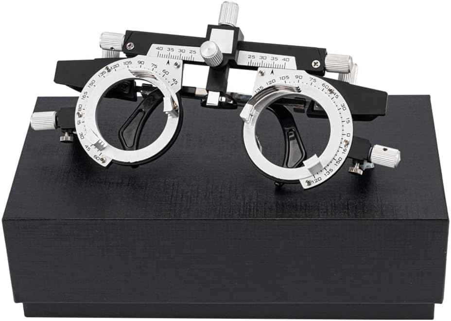 AISITSY Optical Trial Lens Frame Eye Check Trial Frame Fully Adjustable Optical Frame for Optometry and Optician Glasses Testing and Fitting （50-80）