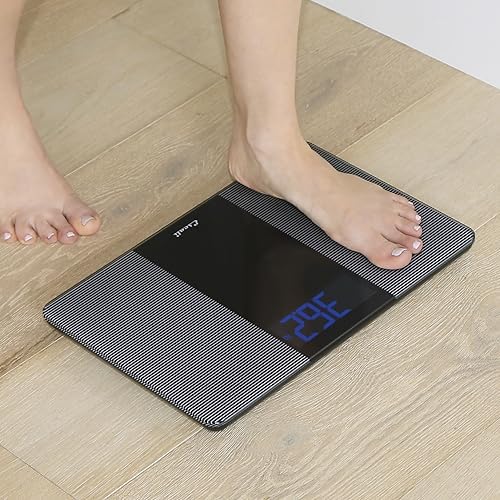 Escali Extra Wide Digital Bathroom Scale for Body Weight with Wide Platform for Natural Stance and Stability, High Capacity of 400 lb, Batteries Included
