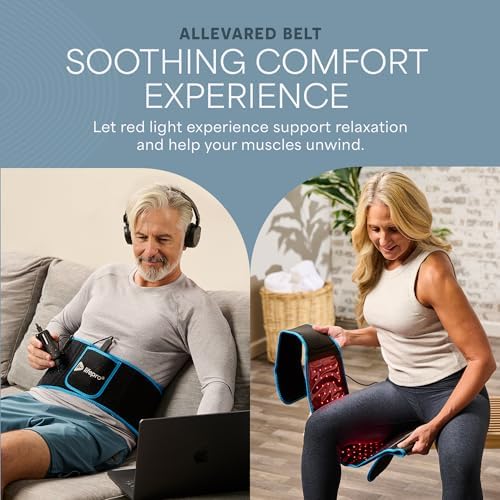 Lifepro Red Light Therapy Belt – Infrared Red Light Therapy for Body, Back Pain and Shoulder - 660nm & 850nm Near Infrared Heating Pad – Adjustable & Portable for Wellness & Relaxation