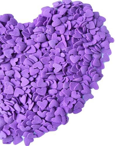 Valentines Sprinkles Edible Purple Hearts Sprinkles Cupcake Cake Decoration Cake Cookie IceCream Donut 3.4oz