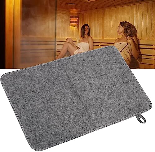 Felt Sauna Cusion, Felt Sauna Seat Cushion, 19.6 x 13in Sauna Mat for Inside Sauna, Portable Sauna Floor Mat Water Absorption Heat Insulation for Steam Room and Shower Rooms
