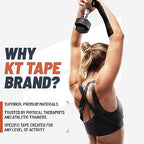 KT Tape, PRO Synthetic Elastic Kinesiology Athletic Tape, 150 Count, 10” Precut Strips