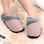 Slippers for Women Fuzzy House Slip on Indoor Outdoor Bedroom Furry Fleece Lined Ladies Comfy Memory Foam Female Home Shoes Anti-Skid Rubber Hard Sole