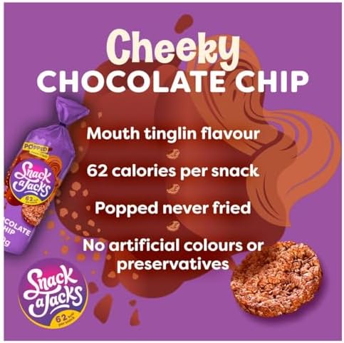Snack a Jacks Chocolate Chip Rice Cakes 180g (Pack of 4)