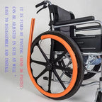 1Pair Wheelchair Push Rim Covers, Wheelchair Push Rim Protective Cover,Rear Wheel Sports Wheelchair Cover, Silicone Hand Push Cover-Improve Grip and Traction (Color : D)