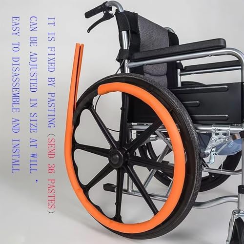 1Pair Wheelchair Push Rim Covers, Wheelchair Push Rim Protective Cover,Rear Wheel Sports Wheelchair Cover, Silicone Hand Push Cover-Improve Grip and Traction (Color : C)