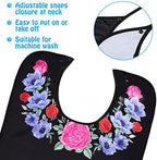 Janmercy 6 Pcs Adult Bibs for Women Washable Waterproof Bibs for Adults Clothing Protectors for Eating with Crumb Catcher Reusable Senior Elderly