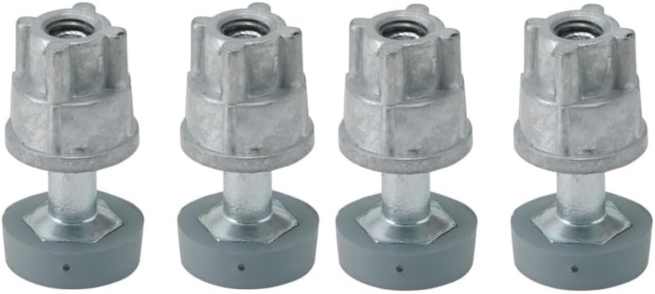 Soro Essentials- Set of 4 Stainless Steel Foot and 3/8"-16 Threaded Insert Wire Shelving Unit Post Leveler - Leveler for Wire Shelving Rack for Kitchen Storage for Precise Height Adjustments
