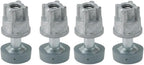Soro Essentials- Set of 4 Stainless Steel Foot and 3/8"-16 Threaded Insert Wire Shelving Unit Post Leveler - Leveler for Wire Shelving Rack for Kitchen Storage for Precise Height Adjustments