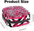 Period Bag,Sanitary Napkin Storage Bag,Abstract Pink Modern Geometric,Tampon Bag for Purse