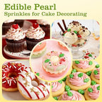 Christmas Sprinkles, Edible Christmas Sugar Sprinkles for Cake Decorating, Cupcake, Cookies, Baking Cake Topper Decorations, Holiday Party Supplies, Cane, Star, Tree, 180g/ 6.35oz