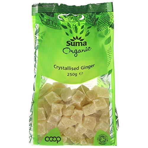 Suma Ginger - crystallised organic 250g (Pack of 6)