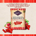Darrell Strawberry Soft Eat Liquorice 200 g (Pack of 8)