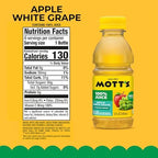 Mott's 100% Apple White Grape Juice, 8 fl oz bottles, 6 pack