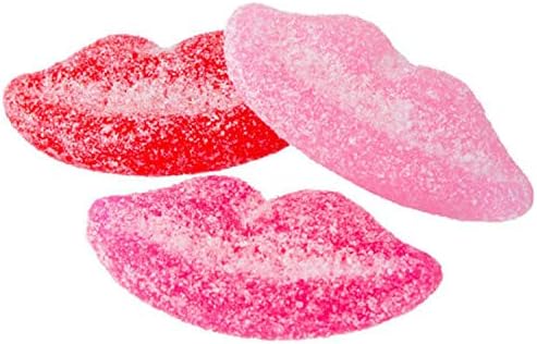 Gimbal's Fine Candies Sour Pucker-up Gummy Lips, 1 Lb, 68 Pieces, Assorted Flavors