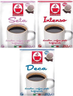 Bonini Seta, Intenso, Decaf Coffee Pads, Senseo Compatible Variety Pack Coffee Pads/Pods x36 (Pack of 3, Total 108 pads)