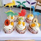 Dinosaur Cupcake Toppers,24 PCS Dino Cupcake Toppers,Dinosaur Cake Topper,Dino Cake Topper,Dinosaur Cake Decorations