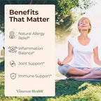 Quercetin with Bromelain Turmeric Curcumin Supplement – Allergy Relief, Immune & Joint Support – Organic Turmeric Supplement w/Bioperine for Enhanced Absorption, 60 Quercetin 500mg Capsules