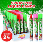 Pen Spray Liquid Candy - Holiday Unique Candy Stocking Stuffers of Sweet and Sour Flavors Including Green Apple, Strawberry, & Mixed Fruits, 24 Pack,