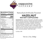 Cappuccino Supreme 2 lb bag Hazelnut Instant Cappuccino Mix