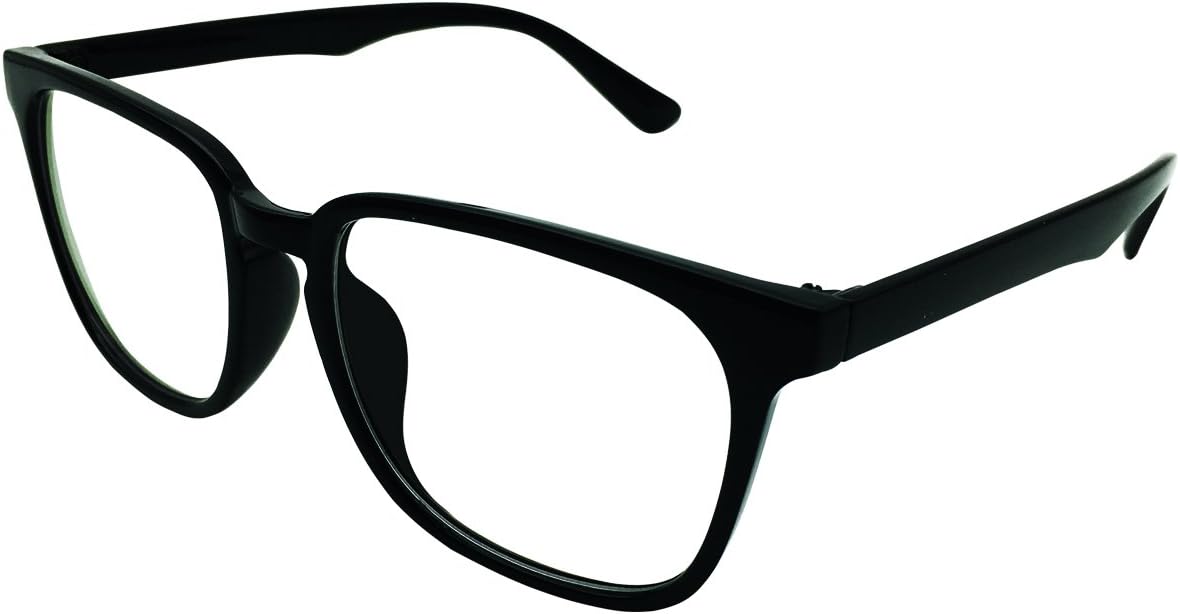 +1.50 Reading Glasses D shape Oversize Bifocals with line Mens Womens Gloss Black Spectacles