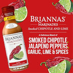 BRIANNAS - Smoked Chipotle and Lime Marinade - Small Batch, Gluten Free, Vegan Marinade made with Premium Ingredients - 12 oz. Bottle