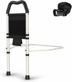 YL-01 Bed Rails for Seniors & Bed Rail for Elderly, Adjustable Safety Support with Non-Slip Ergonomic Handle & Storage Pocket, Fall Prevention Assist Rail with Support Leg, ASTM Certified