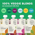 Serenity Kids 6+ Months Pureed Veggie Baby Food Pouches - USDA Organic Baby Food Stage 1 Puree - Organic Allergen-Free Toddler Snacks - On-the-Go Toddler Pouches - 3.5 Oz, Pack of 8