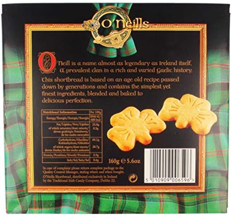O'Neills Shamrock Shortbread Cookies, 5.6 Ounce