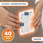 Bramble - Adhesive Body Warmers (40 Pack) - Ultra-Thin Stick-On Patches for Targeted Warmth - Air-Activated & Odour-Free - Up to 10 Hours of Heat