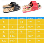 Reflexology Foot Massager Slipper Acupuncture Massage Sandals with Natural Stones Acupoint Massage Shiatsu for Foot Pain Relief Suit for Men and Women (S) Black