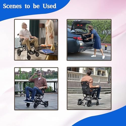 [2026 Model] Power Wheelchair Lightweight Foldable, World's Lightest Electric Wheelchair Only 30 lbs for Adults & Seniors, Airline Approved, Travel-Friendly, All-Terrain Motorized Wheel Chair