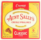 Aunt Sally's Creamy Classic Pralines- 6 count box- New Orleans Most Famous Praline- Handmade Pecan Candy