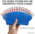 LotFancy Playing Card Holder for Adults Kids Seniors, 2 Pack, Card Holders for Playing Cards, Family Card Game Nights, Canasta, Poker Parties, Plastic, Hands Free