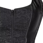 Corset Dress Bustier Lingerie Skirt Set Gothic Outfits Costume Basquesr Victorian Black Red