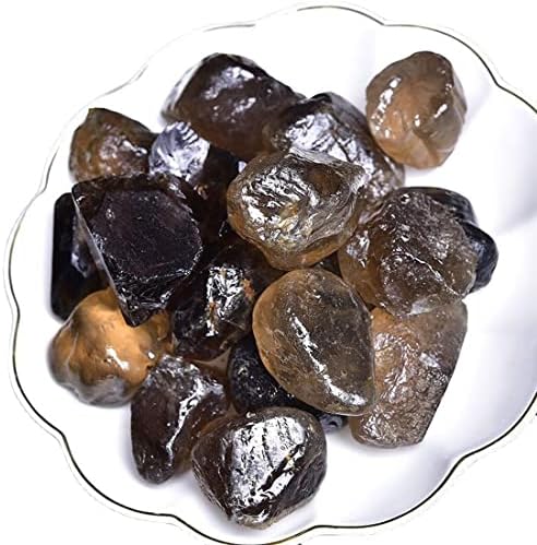 Smoky Quartz Raw Crystals, Large 1.25-2.0" Healing Crystals Natural Rough Stones Crystal for Tumbling, Cabbing, Fountain Rocks, Decoration, Polishing, Wire Wrapping, Wicca & Reiki