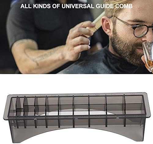 10 Grid Rectangular Guide Comb Storage Box, Limit Comb Grid Container Guide Comb Organizer Case Barbershop Guide Container Box Barbershop Desk Accessories for Salon Personal Home