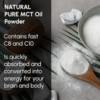 MCT Oil Powder 8 oz - Prebiotic Nutritional Supplements for Coffee Creamer, Quickly Fuel for Body and Brain