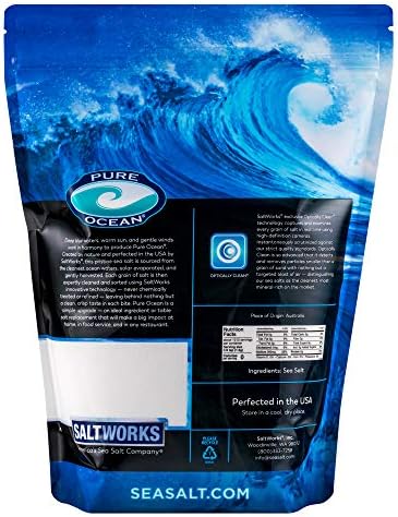 SaltWorks Pure Ocean Sea Salt, Fine Grain, 5 Pound Bag