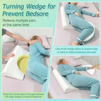 KAAMOS Bedsore Turning Wedge Pillow for Bed Sores Positioning Wedges Medical Pillows for Side Sleeping Pressure Ulcer Cushion Incline Foam Wedge for After Surgery Bedridden Elderly (23.6" Long)