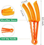 3 Pack Microfiber Feather Duster with 6 Microfiber Sleeves, Window Blind Cleaner, Blind Duster, Blinds Cleaning Tools