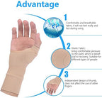 1Pair Thumb Hand Wrist Support Compression Gloves with Silicon Gel Pad, Ideal for Arthritis Joint Pain Tendonitis Sprains Hand Instability Sports