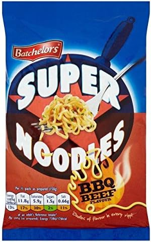 Batchelors Super Noodles Barbecue Beef 100g - Pack of 6