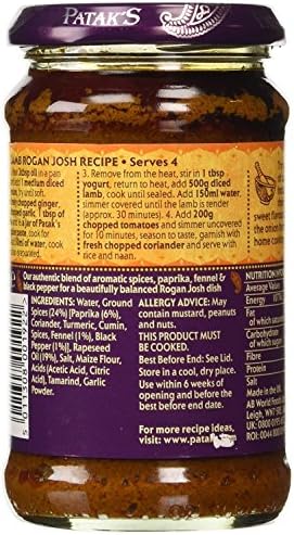 Pataks Rogan Josh Curry Paste 283 g (Pack of 6)