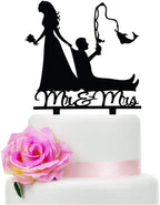 Fishing Wedding Cake Topper, Funny Mr&Mrs Cake Topper, Gift for a Wedding/Bridal Shower/Anniversary Party (Fishing)