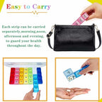 Weekly Pill Organizer 4 Times a Day, Medicine Organizer Box, Travel Daily Pill Box Organizer 7 Day, Pill Case, Pill Container Holder for Hold Vitamins/Fish Oils.