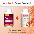 Jarrow Formulas Zinc Balance 15 mg - 100 Servings (Veggie Caps) - Zinc with Copper - Essential Minerals for Immune System Support - Immune Support Supplement - Gluten Free Copper Supplement, Vegan