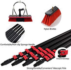 Water Fed Pole Kit, Window and Solar Cleaning Pole Solar Photovoltaic Panel Cleaner Tools Retractable Window Truck Cleaning Rod Brush, for Photovoltaic Panel Cleaning Trucks,12FT/3.6M